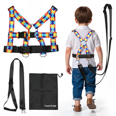 HOOMTREE Safety Harness Leash front view shows adjustable straps for a secure growing fit.