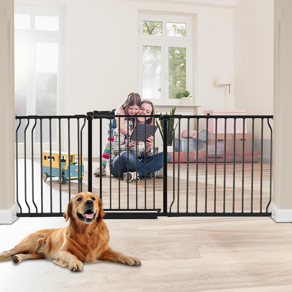 HOOOEN 30in tall gate in doorway enhances baby and pet safety.