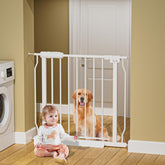 HOOOEN adjustable-width baby gate expanded 29-34 inches for wide openings