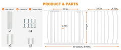 HOOOEN pressure-mounted gate demonstrates tool-free installation in minutes.