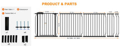 HOOOEN one-hand operation gate allows easy, safe passage for caregivers.