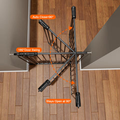 HOOOEN pressure-mounted installation shows no-drill setup for quick safety
