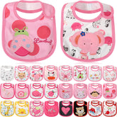 HooLing 24-pack bibs with animal and fruit patterns for mess-free outings.
