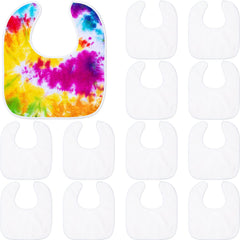 HooLing sublimation blank baby bib white with 12 pieces ready for easy customization.