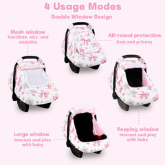 Hooyax Car Seat Cover all-season comfort closeup shows soft minky inner fabric