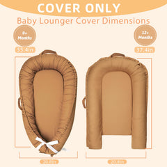 Hooyax baby lounger cover brown with head handles for easy carrying