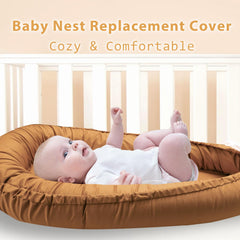 Hooyax baby lounger cover brown in tummy time setup for growth
