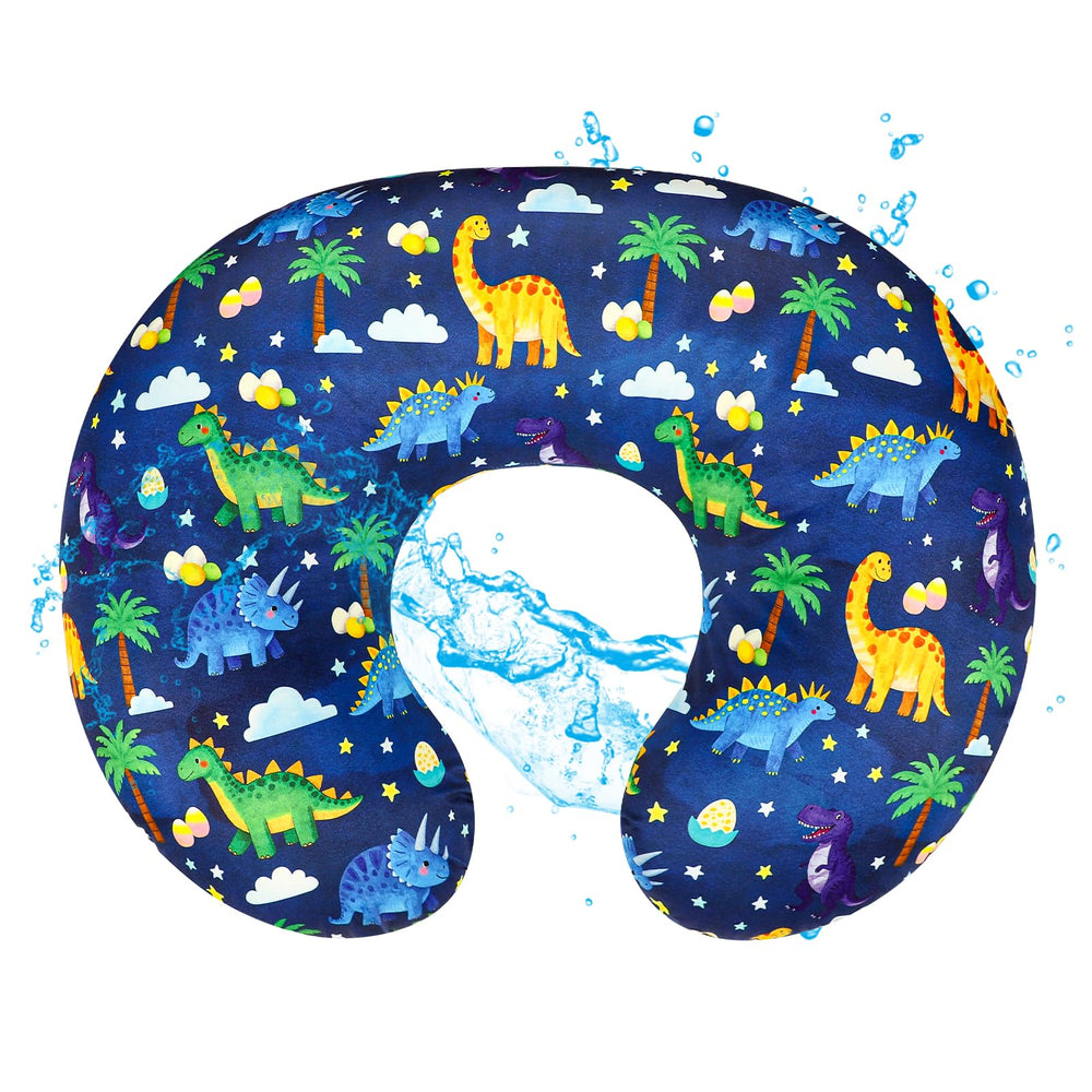 Hooyax baby waterproof nursing pillow cover closeup showing spill protection