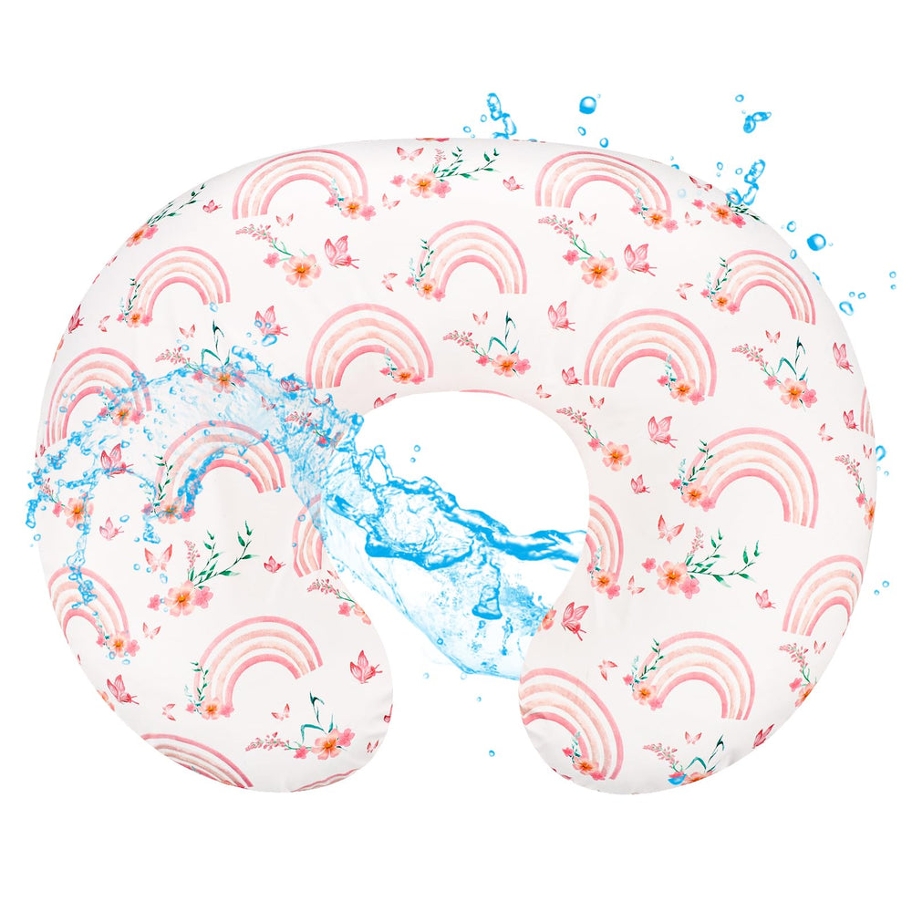 Hooyax Baby Waterproof Nursing Pillow Cover shields pillows from spills and dirt.