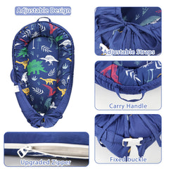 Hooyax Dinosaur lounger cover with handles for easy carrying.