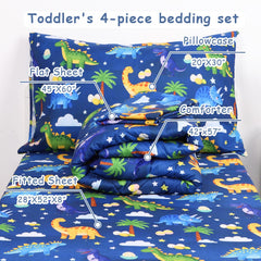 Hooyax dinosaur pillowcase close-up shows gentle surface for delicate skin.