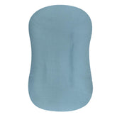 Hooyax muslin baby lounger cover blue soft texture for gentle touch.