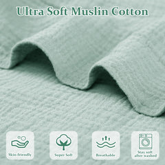 Hooyax muslin lounger cover fabric closeup emphasizes ultra-soft, skin-friendly texture.