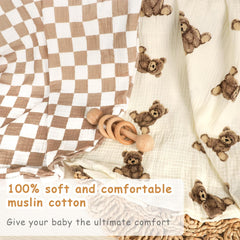 Hooyax muslin baby lounger cover envelope-closure demonstrates easy-on fit for standard loungers.