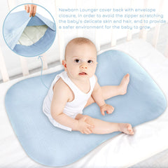 Hooyax muslin baby lounger cover fits most loungers for quick slip-on.