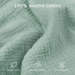 Hooyax Muslin Baby Lounger Cover leaf-pattern close-up highlights texture and airflow for baby comfort.