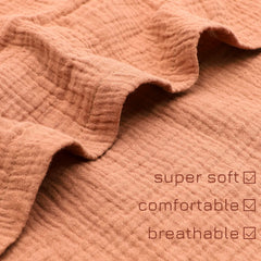 Hooyax Muslin Baby Lounger Cover features reinforced stitching to prevent fraying after washes.