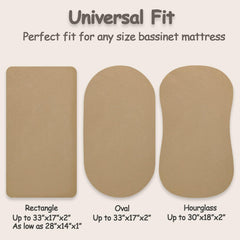 Hooyax muslin bassinet sheets oval fit fits oval bassinet compatibility