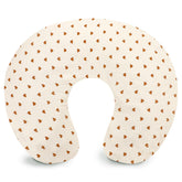 Hooyax Muslin Nursing Pillow Cover close-up shows ultra-soft fabric and heart print for cozy feeds.