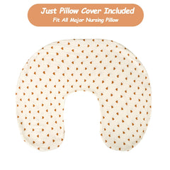Hooyax pillow cover in use on a feeding pillow, easy to remove for quick cleaning.