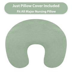 Hooyax Muslin Nursing Pillow Cover invisible zip keeps the cover secure and skin-friendly.