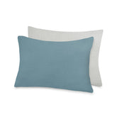Hooyax toddler pillowcase blue close-up highlights soft muslin texture and breathable feel