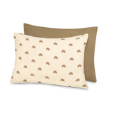 Hooyax toddler pillowcase brown rainbow pack, soft muslin for gentle sleep comfort