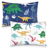Hooyax Toddler Pillowcase dinosaur print close-up with secure envelope closure for travel