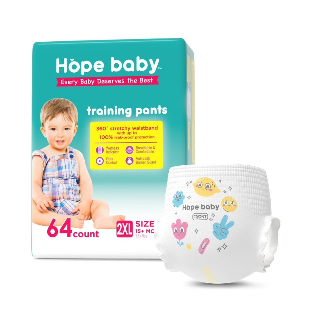 HOPE BABY 4T-5T training underwear packaging shows comfy waistband for easy potty use.