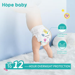 HOPE BABY cloth-like outer cover keeps skin comfortable and dry.