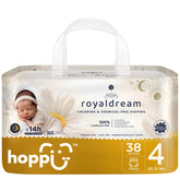 Hoppi pull-up style diapers with 360° waistband for secure fit during active play.
