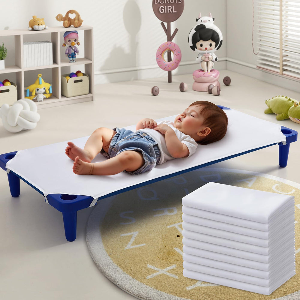 Horbaunal cot sheets for daycare fit 23x51 cots securely for tidy naps.