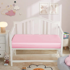 Horbaunal satin pack n play sheets silky texture close-up, gentle on delicate skin.