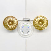 Horuce 5-pack cabinet locks shown on knobs for quick tool-free child safety in kitchens.