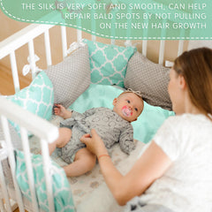 Hosuly satin bassinet sheet measures 29x12 inches for versatile shapes.