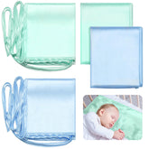 Hosuly satin bassinet sheet green blue packaged ideal for gifting.