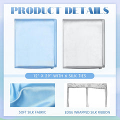Hosuly satin bassinet sheet light-blue close-up highlights smooth finish for gentle skin