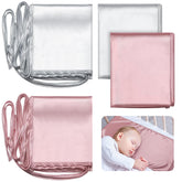 Hosuly satin bassinet sheet pink-set with soft silk-like feel supports gentle newborn sleep