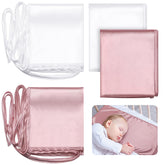 Hosuly satin bassinet sheet pink shows soft silk-like texture for infant comfort