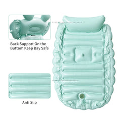 HotMax green bathtub with back-support pillow enhances comfort.