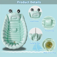 HotMax green tub non-slip design keeps baby safely in place.