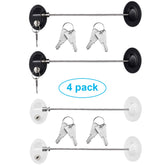Hotop 4-pack cabinet locks pack packaging with keys and components for safe storage.