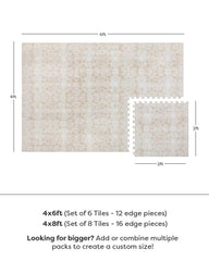 House of Noa baby play mat cushioned foam provides gentle landings for crawlers during tummy time