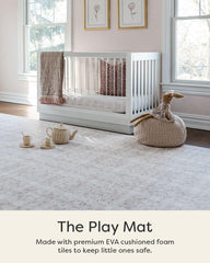 House of Noa baby play mat interlocking tiles demonstrate quick setup and flexible play space