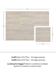 House of Noa toast-aspen edge pieces forming seamless rug border