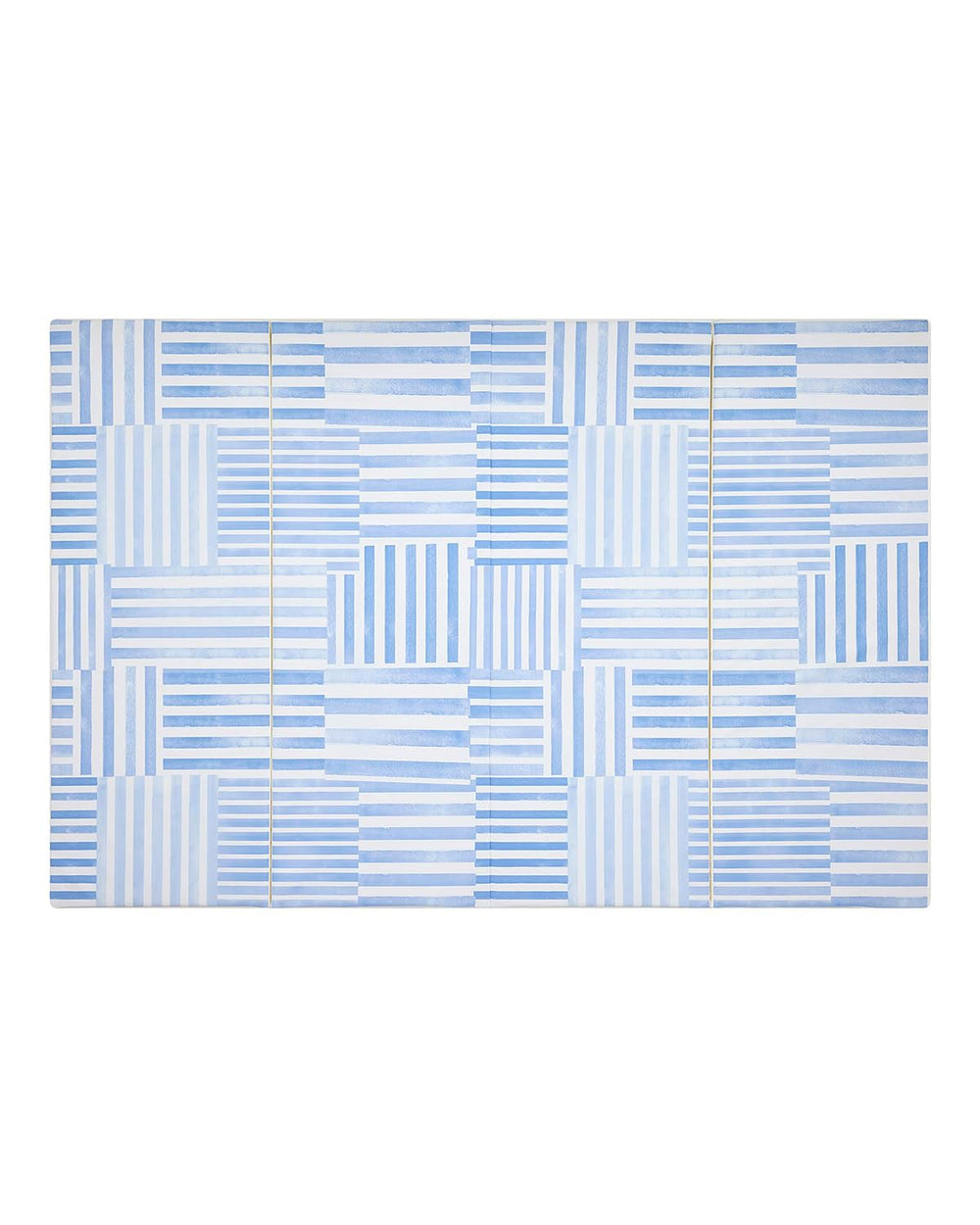 House of Noa Hadley foldable mat front view; Hadley French Blue offers a stylish, spacious play surface for babies