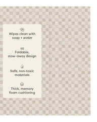 House of Noa wipe-clean cover close-up showing water-resistant, easy-clean surface.