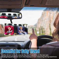 Hovom suction cup baby car mirror hd glass delivers clear, distortion-free rear visibility.