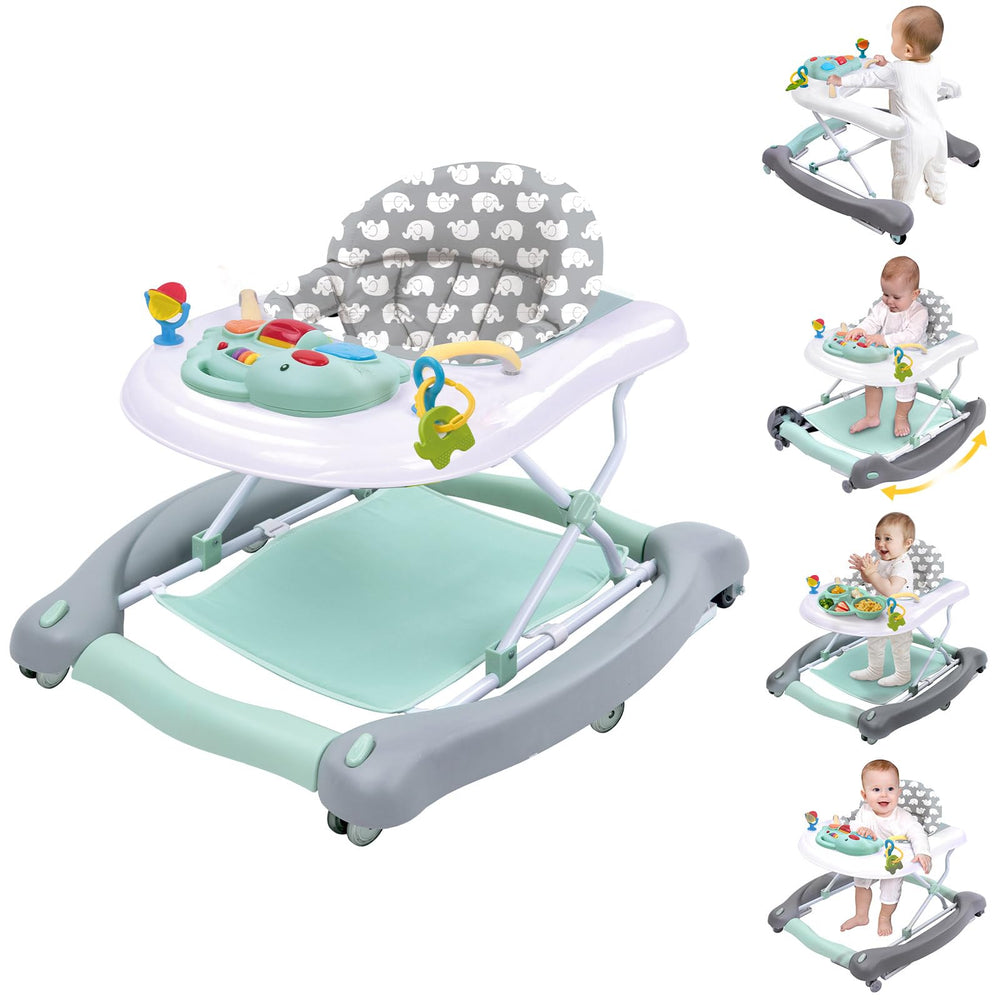 Howeemo 5-in-1 foldable baby walker front view supports safe exploration and growth