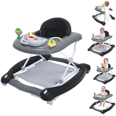 Howeemo 5-in-1 foldable baby walker in action showing versatile exploration modes.